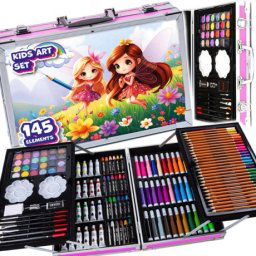MG Art Suitcase Fairy sada pre maľovanie v kufríku pre deti 145ks, ružová