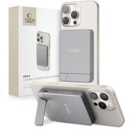 Tech-Protect PB14 LifeMag MagSafe Power Bank 5000mAh, šedé