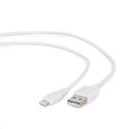 Kábel CABLEXPERT USB 2.0 Lightning (IP5 a vyšší) nabíjací a synchronizačný kábel, 2m, biely CC-USB2-AMLM-2M-W