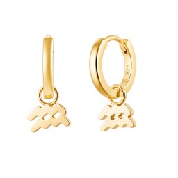 Olivie Strieborné náušnice VODNÁR GOLD 9597