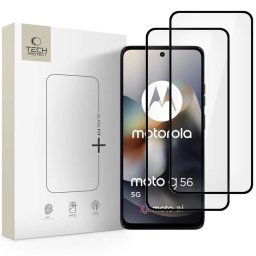Tech-Protect Tvrdené sklo Fit+ Motorola Moto G56 5G, čierne, 2 kusy