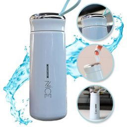 Livefy sklenená fľaša Bottly 400ml, modrá