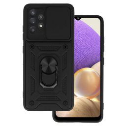 Top Slide Camera Armor Case obal, Samsung Galaxy A32 4G, čierny