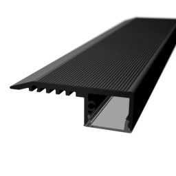 LED Solution Schodiskový profil pre LED pásiky SCH1 čierny Vyberte variantu a dĺžku: Profil + Nacvakávacie čierny difúzor 2m LP402B_LP-UNICOV1-BLK