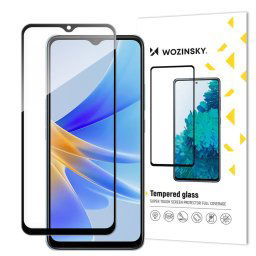 Wozinsky 5D Tvrdené sklo pre Oppo A17, čierne