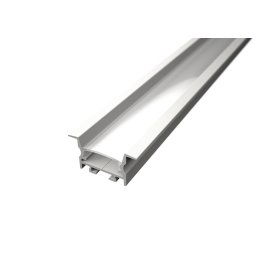 LED Solution Vstavaný profil pre LED pásiky V25 biely Vyberte variantu a dĺžku: Profil + Nacvakávacie čierny difúzor 2m LP316W_LP-UNICOV1-BLK