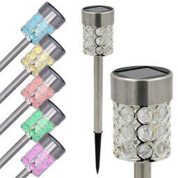 Solárna LED RGB lampa multicolor 37 cm