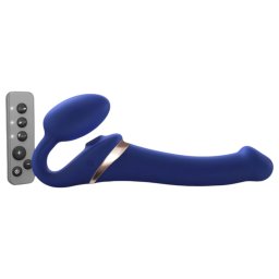 Strap-on-me - pripnac vibrtor s pulzujcimi vlnami - modr