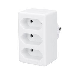 Solight Biela rozbočovacia zásuvka 3x2,5A P81