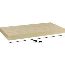 Nástěnná police STILISTA VOLATO - světlé dřevo 70 cm