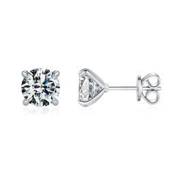 Olivie Stříbrné náušnice MOISSANITE 9733