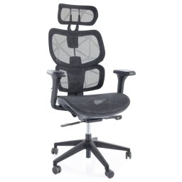 Ergonomická stolička, čierna sieťovina, DEVON BLACK