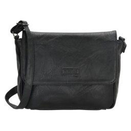 Čierna kožená crossbody kabelka "Dunas"