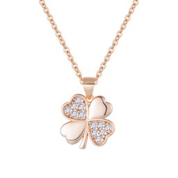 Olivie Stříbrný náhrdelník ČTYŘLÍSTEK ROSE 9712
