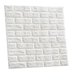 Panel samolepiaca penová tapeta 3D biela tehla kameň dlaždíc 70x77cm