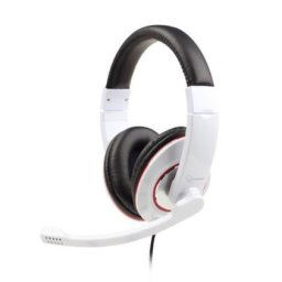 Slúchadlá GEMBIRD MHS-001 Gaming glossy white, mikrofón MHS-001-GW