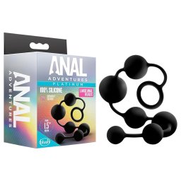 Anal Adventures - anlny dildo s perlami - ierny