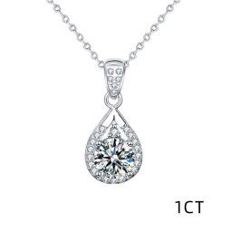 Olivie Stříbrný náhrdelník 1ct 6,5mm MOISSANITE 9310