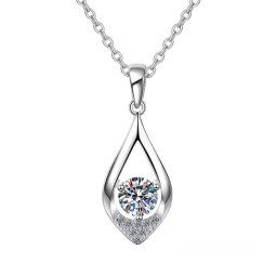 Olivie Stříbrný náhrdelník 1ct 6,5mm MOISSANITE 9311