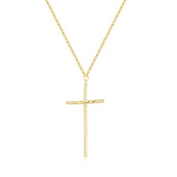 Olivie Stříbrný náhrdelník KŘÍŽEK GOLD 9340