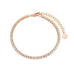 Olivie Stříbrný tenisový náramek 16+4cm ROSE 9365