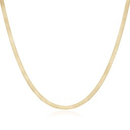 Olivie Strieborný plochý 45cm náhrdelník GOLD 9510