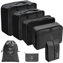 Livefy cestovný set organizérov LuxePack 7ks, čierny
