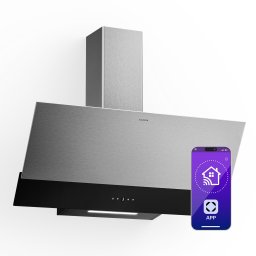 Klarstein Verosteel digestor | Elegantný, minimalistický, výkonný | Trieda energetickej účinnosti A | 624 m³/h | 90 cm
