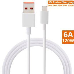 Xiaomi Original USB-C Datový Kabel 6A 1m White (Service Pack)