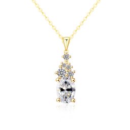 Olivie Strieborný náhrdelník 1ct MOISSANITE GOLD 9824