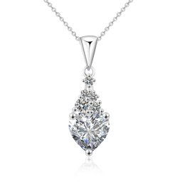 Olivie Strieborný náhrdelník 1ct MOISSANITE SRDCE 9827