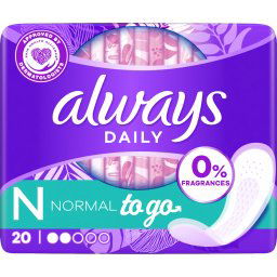Always Dailies Normal To Go - slipové vložky (20ks)