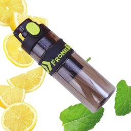 Fľaša na vodu s infuzérom a slamkou – 650 ml