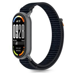 Tech-Protect Nylon Stripe remienok na Xiaomi Smart Band 8 / 9 / 10, black/orange