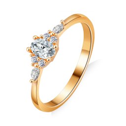 Olivie Strieborný prsteň MOISSANITE ROSE 9841 Velikost prstenů: 10 (EÚ: 62-64)