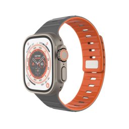 FIXED Silicone Magnetic Strap pre Apple Watch 42444549mm, svetlo šedý FIXMST2-434-LGGR
