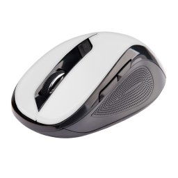 Myš C-TECH WLM-02, černo-biela, bezdrôtová, 1600DPI, 6 tlačidiel, USB nano receiver WLM-02W