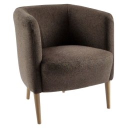 Kondela Kreslo, celočalúnené, drevo buk, hnedá látka, ALIEN