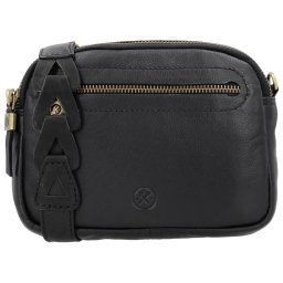 Čierna kožená crossbody kabelka „Molly“