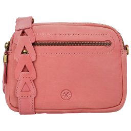 Ružová kožená crossbody kabelka „Molly“