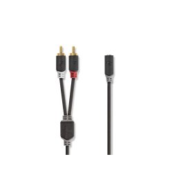 Kábel 2x Jack 3,5 mm konektor / Jack 3,5 mm zdierka 0,2 m NEDIS CABW22255AT02