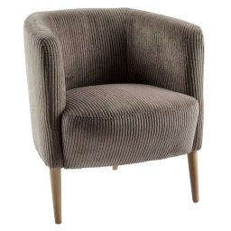 Kondela Kreslo, celočalúnené, drevo buk, sivobéžová Taupe látka, ALIEN