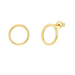 Olivie Stříbrné náušnice KRUH GOLD 9347