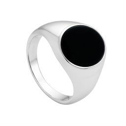 Olivie Pánský stříbrný prsten ONYX 9359 Pohlaví: Pánské, Velikost prstenů: 11 (EÚ: 65-67)
