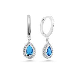 Olivie Stříbrné náušnice KAPKA AQUAMARINE 9542