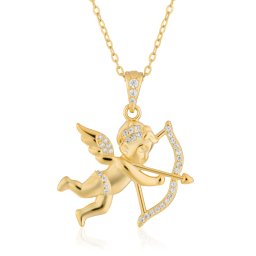 Olivie Stříbrný náhrdelník AMOR GOLD 9801