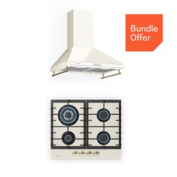 Klarstein Victoria 60 Duo Set plyn | plynová varná doska | odsávač pár