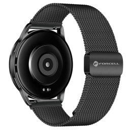 Forcell F-Design FS11 Oceľový remienok pre hodinky Samsung Watch 20 mm, čierny
