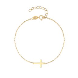 Olivie Strieborný náramok KRÍŽOK GOLD 8715
