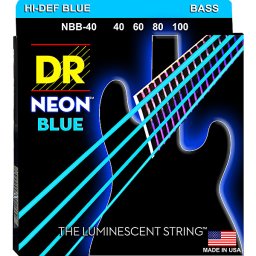 Struny na elektrickú basgitaru NBB-40 Light 40-100 Neon Blue Dr strings